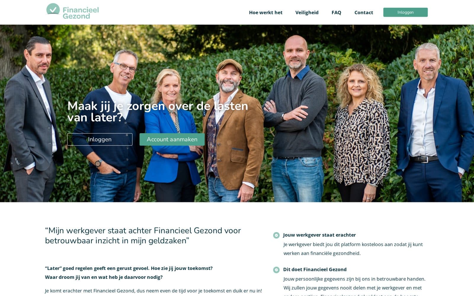 Homepage van Financieel Gezond