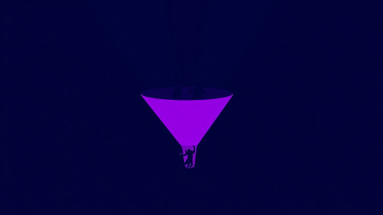 Leads die door de mand vallen — sales funnel visualisatie